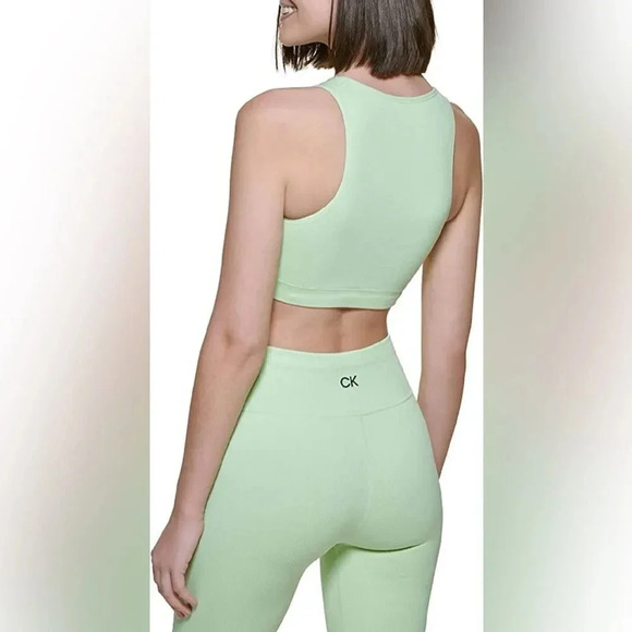 Calvin Klein Performance Women's Ribbed Sports Bra - Key Lime - Size M BRAND NEW - Picture 4 of 7